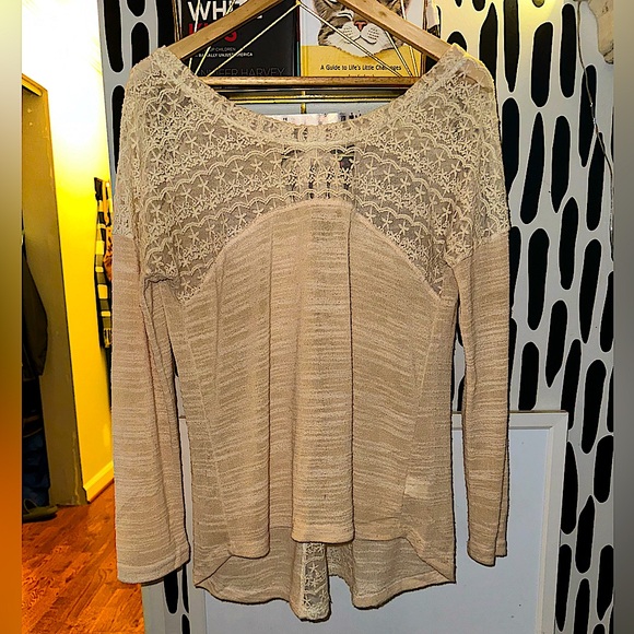 Anthropologie - Hazel Lace Tie-Back Sweater - Picture 2 of 10